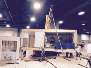 Lowering Kitchen Pod Into Place