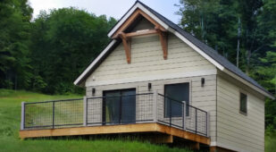 Unity Nano with vaulted ceiling used as office space at Okemo Mountain Resort in Vermont