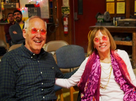Tedd and Christine in rose colored glasses