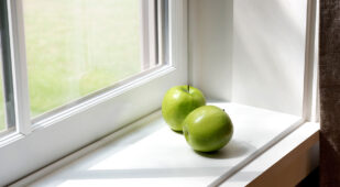 Apples on windowsill