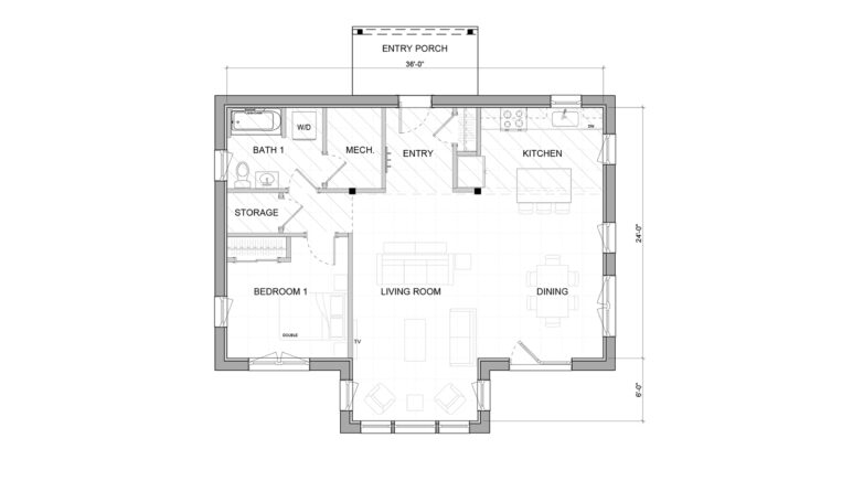 7797 - 2 Bedrooms and 1.5 Baths | The House Designers - 7797